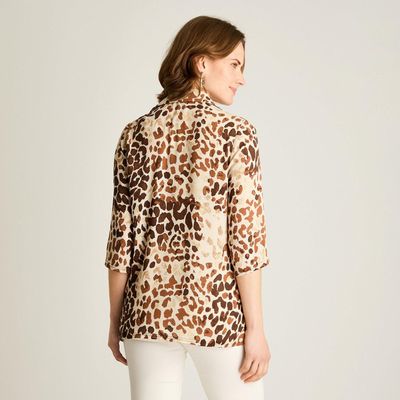 Imagen 2 del producto Blusa Mujer Estampado Animal Print Manga 3/4