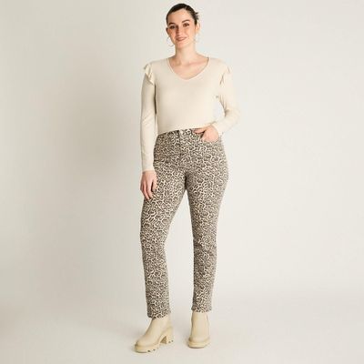 Imagen 2 del producto Jeans Animal Print Beige