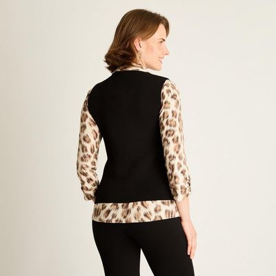 Imagen 2 del producto Cardigan Negro sin Mangas