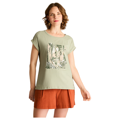 Polera Menta Manga Corta Calce Normal