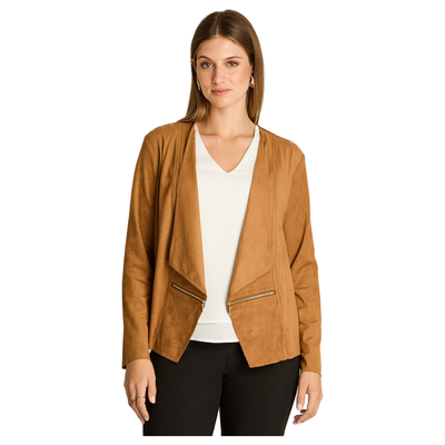 Imagen 1 del producto Chaqueta Camel Manga Larga Elasticidad Nula Sin Forro Calce Normal Tela Bonded