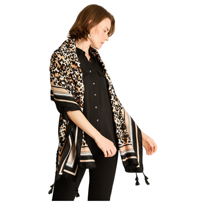 Pañuelo Café Estilo Animal Print