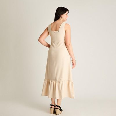 Imagen 2 del producto Vestido Maxi Arena No Elasticado Sin Forro Calce Holgado