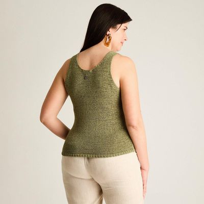 Imagen 2 del producto Polera Oliva Sin Mangas Elasticidad Media Sin Forro Calce Normal