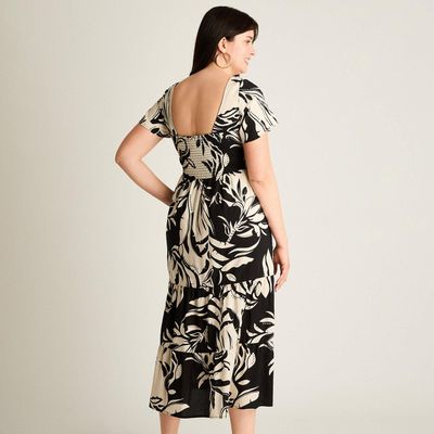 Imagen 2 del producto Vestido Maxi Negro Baja elasticidad Sin Forro Calce Normal