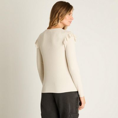 Imagen 2 del producto Polera Beige con Volantes