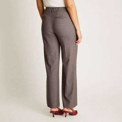 Imagen 2 del producto Pantalón Palazzo Gris Formal de Un Botón