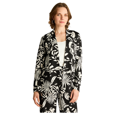Tapado Negro Estampado Tropical