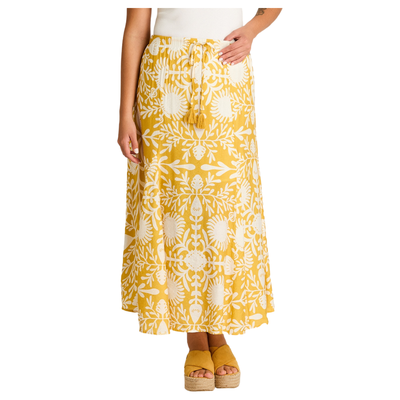 Falda Mostaza Maxi No Elasticado Calce Normal