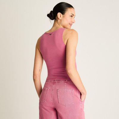 Imagen 2 del producto Polera Crop Top Rosa Sin Mangas