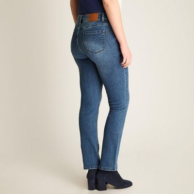 Imagen 2 del producto Jeans Recto 5 Bolsillos Tiro Alto Azul