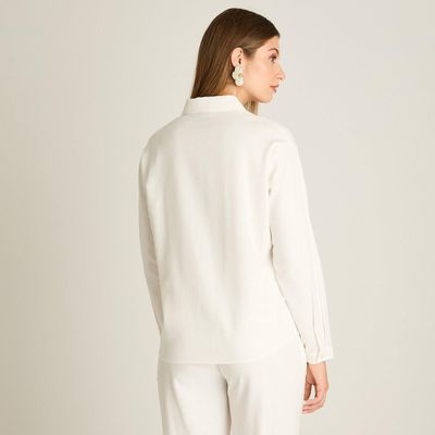 Imagen 2 del producto Blusa Crudo Manga Larga con Bordado