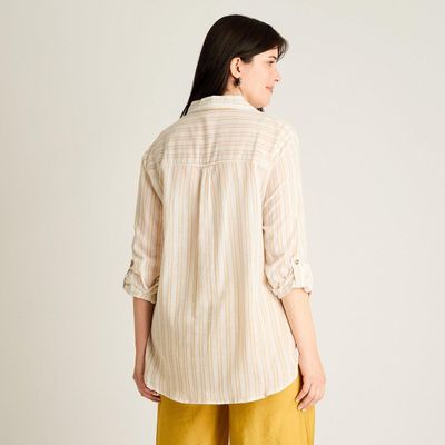 Imagen 2 del producto Blusa Crudo Manga Larga No Elasticado Sin Forro Calce Holgado