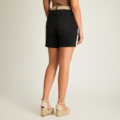 Imagen 2 del producto Bermuda Negro Corto Baja elasticidad Calce Normal