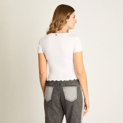 Imagen 2 del producto Polera Corta Blanca Básica