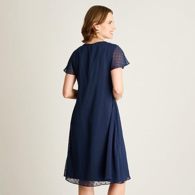 Imagen 2 del producto Vestido Midi Azul Con Forro