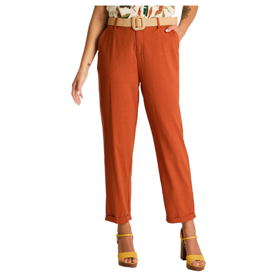Pantalon Sport Terracota Recto No Elasticado Calce Normal