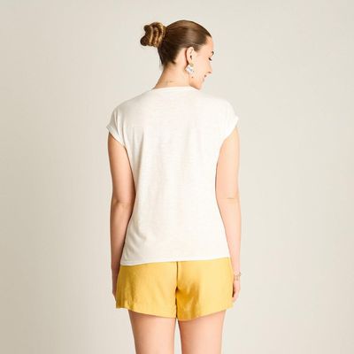 Imagen 2 del producto Polera Manga Corta con Bordado en el Hombro