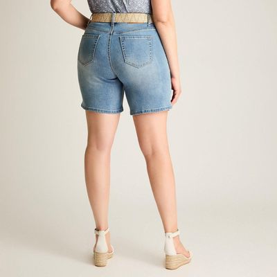 Imagen 2 del producto Bermuda Celeste Corto Baja elasticidad Calce Normal