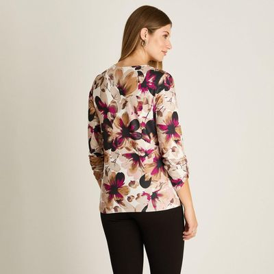 Imagen 2 del producto Polera Beige Manga Larga Elasticidad Media Sin Forro Calce Normal Tela Camant