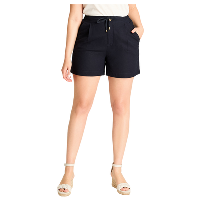 Bermuda Azul Corto No Elasticado Calce Normal