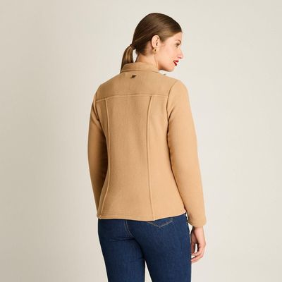 Imagen 2 del producto Polerón Polar Camel Full Zipper con Diseño Quilted