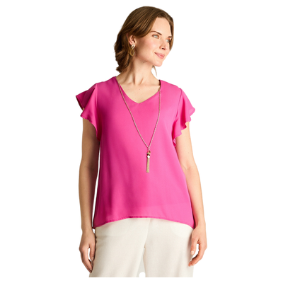 Blusa Morado con Collar