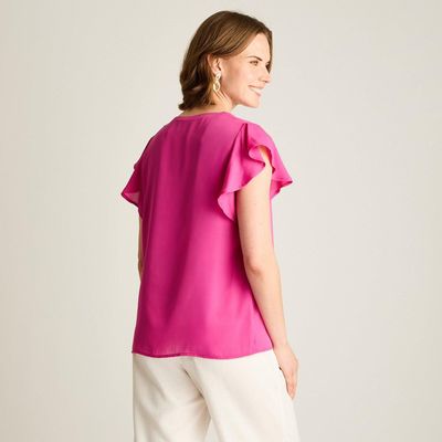 Imagen 2 del producto Blusa Morado con Collar