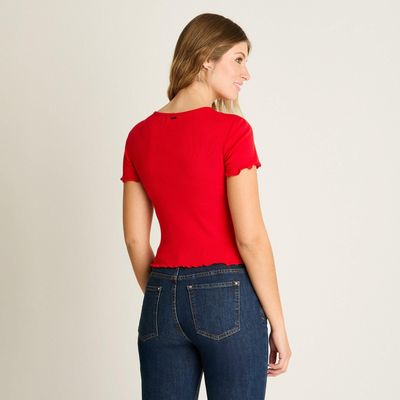 Imagen 2 del producto Polera Corta Roja Básica