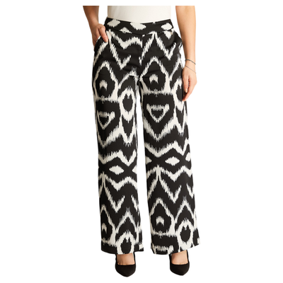 Pantalón Palazzo Estampado Crudo