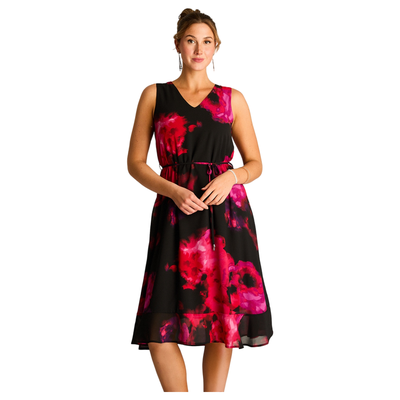 Vestido Midi Estampado Fiesta Floral