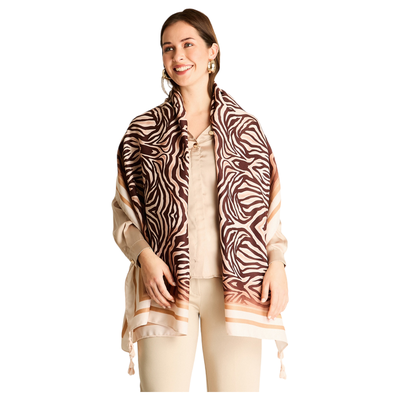 Pañuelo Beige Estampado