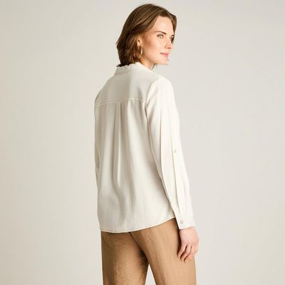 Imagen 2 del producto Blusa Crudo Camisera Clásica de Lino y Viscosa