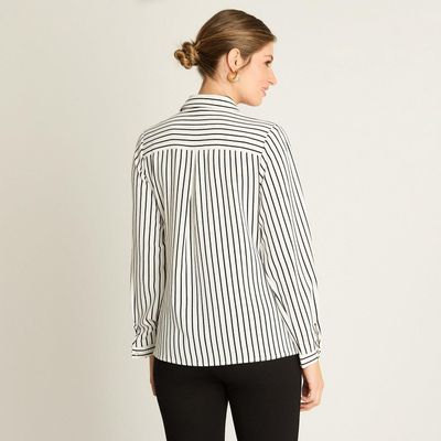 Imagen 2 del producto Blusa Blanca con Rayas Finas