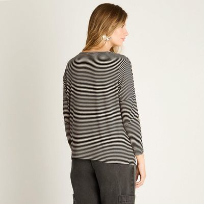 Imagen 2 del producto Polera Camel Manga Larga Elasticidad Media Sin Forro Calce Holgado