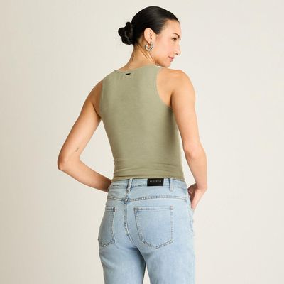 Imagen 2 del producto Polera Crop top Oliva Sin Mangas