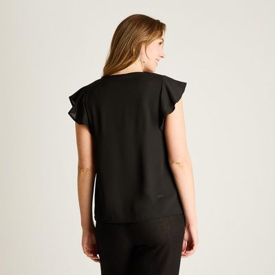 Imagen 2 del producto Blusa Negra Volantes & Collar
