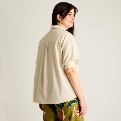 Imagen 2 del producto Blusa Arena Manga 3/4 No Elasticado Calce Holgado