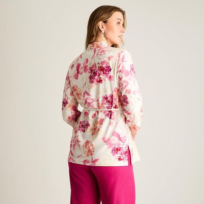 Imagen 2 del producto Blusa Rosada Estampada Manga 3/4