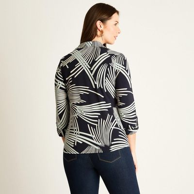 Imagen 2 del producto Polera Azul Estampado Abstracto