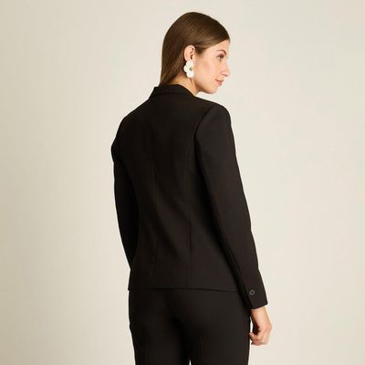 Imagen 2 del producto Blazer Negro Entallado de Un Botón con Dos Bolsillos