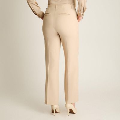 Imagen 2 del producto Pantalón Palazzo Beige Formal de Un Botón