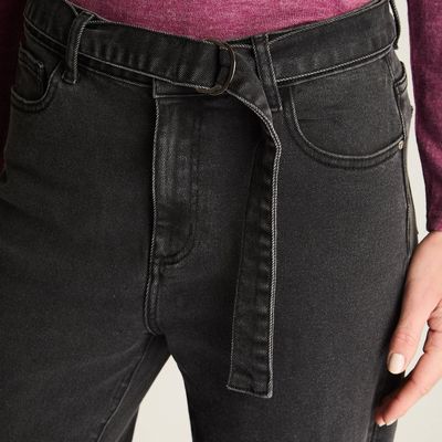 Imagen 2 del producto Pantalón Wide Leg Con Cinturón Gris Oscuro