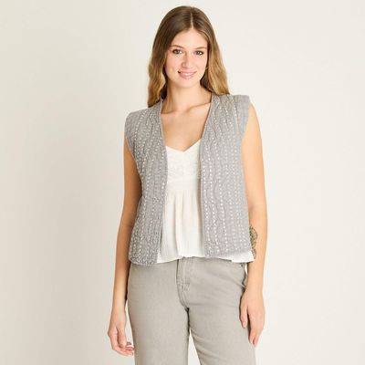 Tapado Gris Sin Mangas