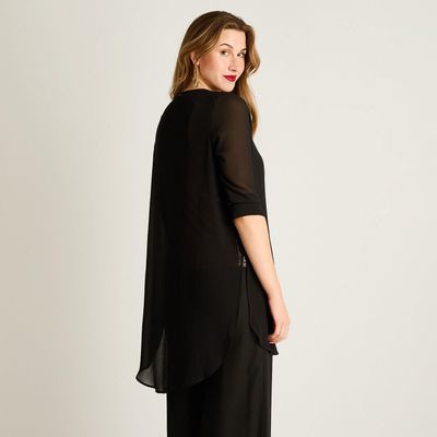 Imagen 2 del producto Tapado Beige Bicolor con Botones 3/4