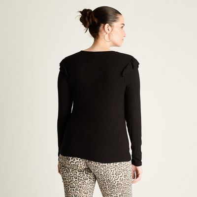 Imagen 2 del producto Polera Negra con Volantes