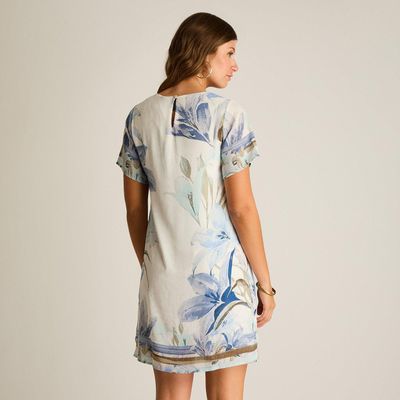 Imagen 2 del producto Vestido Corto Crudo No Elasticado Con Forro Calce Holgado