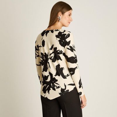 Imagen 2 del producto Polera Negro Manga Larga Elasticidad Media Sin Forro Calce Normal Tela Punto