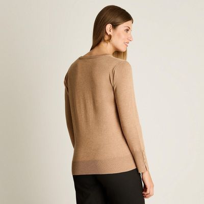 Imagen 2 del producto Sweater Camel Escote Mao con Botones en Manga