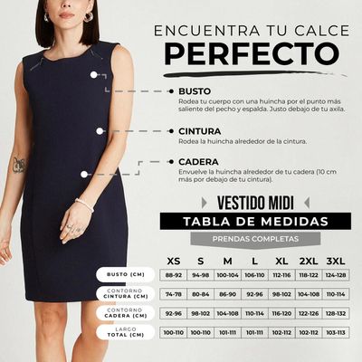 Imagen 2 del producto Vestido Midi Arena con Forro Calce Normal